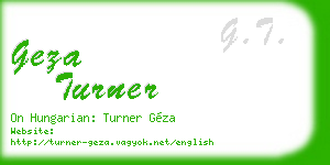 geza turner business card